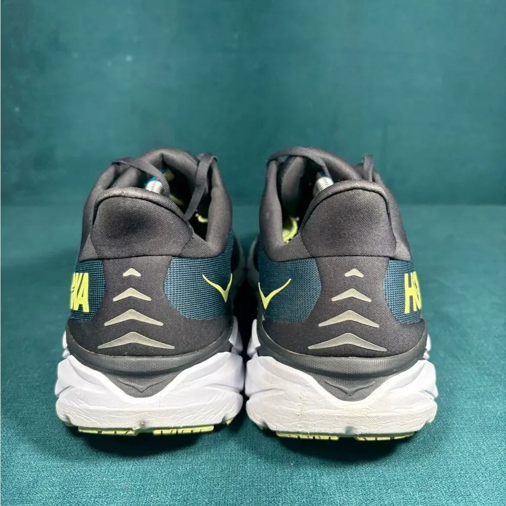 Hoka One Clifton 8 Green Athletic cushioned shoes men’s size 12